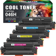 Cool Toner Compatible Toner Cartridge to Replace canon046H 046 Toner i-SENSYS MF734Cdw MF735Cx MF732Cdw LBP653Cdw LBP654Cx MF734 MF732 MF735 LBP654 LBP653 (Black Cyan Yellow Magenta, 4-Pack)