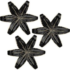 Set of 3 Gold Wall Sculptures, Metal Wall Art Decor with Tiger Lily Blossom Wall Decoration Decorations 3D Metal Pictures Modern Artwork for Home Living Room Dining Room Bedroom Kitchen Corridor