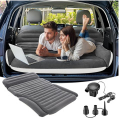 Inflatable SUV Air Mattress for Car, Truck and Camping - Portable Thick Car Bed for Travel, Includes 2 Cushions and Electric Pump