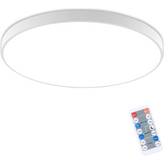 Oraymin LED Ceiling Light with Radar Motion Sensor 24 W 2400 lm LED Ceiling Light with Remote Control IP54 4000 K Lamp with Motion Sensor Indoor for Stairs Hallway Cellar Garage Carport WC Round 30 cm