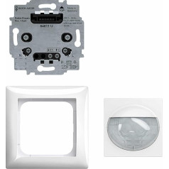 Busch-Jaeger Busch Wächter 62764 UJ-914-WL 180 Flex Wireless Complete Set Comfort Sensor Multililens Relay Insert Balance SI Cover Frame 1-Way Alpine White 2CKA006200A0262