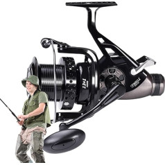 Winter Fishing Reel, Fishing Wheel - Spinning Reel with Double Brake Front Rear Saltwater Fishing Reel, Fishing Reels with Bait, Equipment for P