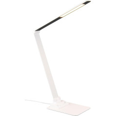 Trio Leuchten Travis 545310131 LED Desk Light Metal Matte White with 6.5 Watt LED, Dimmer, Adjustable Light Colour, USB & USB-C Connection with Charging Function