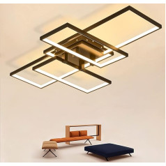Modern LED Ceiling Light, Dimmable, 67 W, Living Room Lamp, Rectangle Ceiling Lamp, Lights Bedroom with Remote Control, Light Colour, Brightness, Colour Changing, Ceiling Lighting Lamp, Dimming