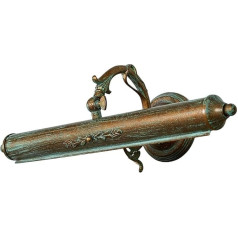 Lindby Wall Light Picture Light Antique Metal Green Chip Look Wall Light 2x E14 Max. 40 W Picture Lamp Classic Nostalgic Hallway Lighting
