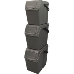 Sortibox 3x25L pelēks ISWB25S3 atkritumu tvertņu komplekts