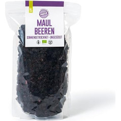 PAKKA - Organic Mulberries Black, Sun-Dried 0.75 kg, Fair Very Sticky, Juicy Sweet Sour King Shotut Mulberries Direct from Small Farmers from Samarkand in Uzbekistan, Vegan, Family Pack 750 g
