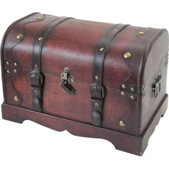 HMF 6403800 Treasure Chest with Lock Pirate Wooden Box Various Sizes