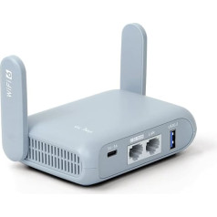 GL.iNet GL-MT3000 (Beryl AX) Mobile Travel Router, WiFi 6 Router, VPN Mobile WLAN Router Mobile, Pocket WiFi, 2.5G Gigacube Port, Travel WLAN Access Point for Fibre Optic Modem, Openwrt/Wireguard/Home
