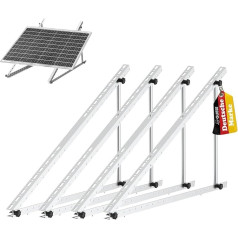 GLIESE Solar Panel Mount 118 cm (2 Pairs), Solar Panel Bracket, Balcony Power Station Brackets, Aluminium Alloy PV Module Holder, Solar Module for 100W-600W, Adjustable Angle from 0°-90°, 0% VAT