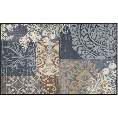 wash+dry Door Mat, Polyester, Grey, 75 x 120 cm