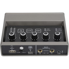 Live Sound Card, HiFi Lossless Noise Reduction, DSP Sound Processing Chip, USB Type C, Audio Mixer for PC Smartphone Live Transmission