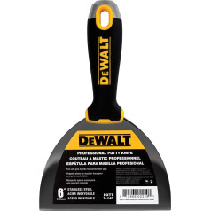 DEWALT 6 Inch Putty Knife | Stainless Steel w/Soft Grip Handle | DXTT-2-142