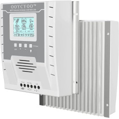 OOYCYOO MPPT 40A Solar Charge Controller 24V 12V Auto Max 100V DC Input Solar Controller with LCD Display and Temperature Sensor, Works for Sealed, Gel, Flooded and Lithium