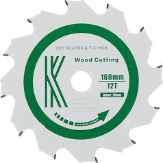 2201 - Key Blades and Fixings 160mm x 2.2 x 12 Teeth Cougar RIP Blade Fits TS55 TSC55 Panther Blade Teflon Coated Professional Saw Blade
