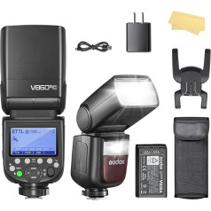 Godox V860III-C Camera Flash Speedlite Light for Canon 76 Ws 2.4 G TTL HSS 1/8000 s 7.2 V/2600 mAh Li-ion Battery 0.01-1.5s Charging Time, 10 Levels Camera Flash