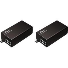 TP-Link TL-POE160S PoE+ Injector (2 Gigabit Ports, Compatible with 802.3af /at, Total Power with up to 30W, Wall Mount and Desktop Design, Plug and Play) Black (Pack of 2)