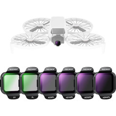 NEEWER ND/CPL Filter Accessory Set Compatible with DJI Flip Drone (6 Pack), ND8/PL ND16/PL ND32/PL ND64/PL PL UV, Snap On, Optical HD Glass, Neutral Density Filter Polarising Filter ND Lens Filter