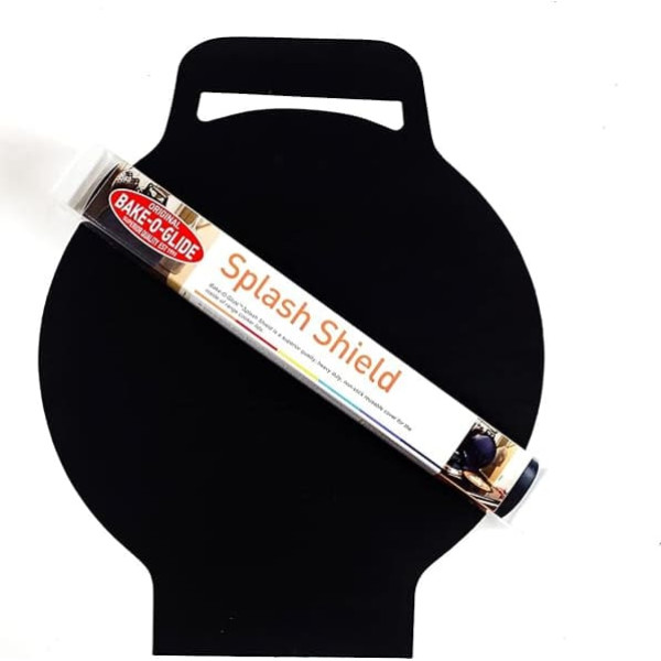 Bake-O-Glide Range Cooker Splash Shield, Woven Glass Fabric Coated in 100% PTFE Black, 43.7 x 5.2 x 5.2 cm