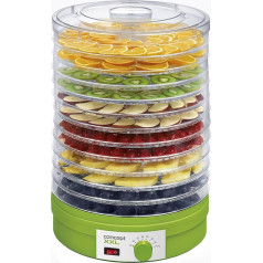 CONCEPT Hausgeräte SO1025 XXL Dehydrator with 12 Shelves, Extra Large Capacity, Green/White