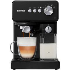Breville Prima Latte One-Touch Espresso Machine | Car Milk Frother | Coffee Machine for Cappuccinos, Lattes & More | 15 Bar Italian Pump | Black | VCF183X