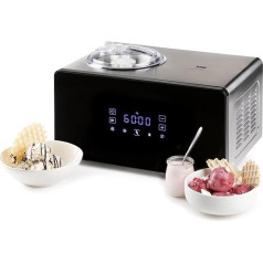 DOMO DO9252I Ice Cream Genius Ice Cream Maker - Gelato, Sorbet, Yoghurt and Frozen Yoghurt - Cooling Function - XL Smart Touch Screen - Stainless Steel