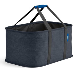 Joseph Joseph Hold-All Foldable 35L Laundry Basket, Moisture-Resistant, Durable, Black/Dark Blue