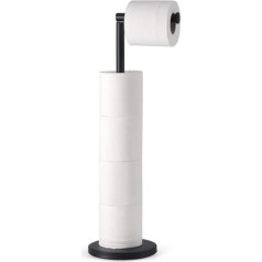 Toilet Roll Holder Free Standing Tall Black Steel Toilet Roll Holder 5 Rolls Strong Toilet Roll Holder Modern Clean Design Black