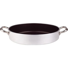 Pentole Agnelli Aluminium Anti - Adherent Professional Casserole Pot 5 Mm. Thick With 2 Handles, Diameter - 32 Cm.