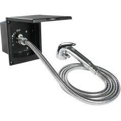 Marvix External Shower Head Water Outlet Socket & Trigger Shower Head Set for Motorhome, Caravan, Campervan, Horse Box