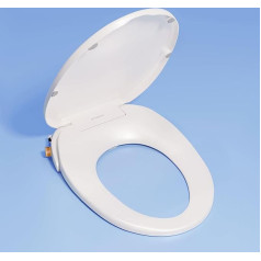TUSHY Bamboo Wave Bidet | Non-Electric Oblong Toilet Seat with DuoFlow for Full Front to Back Cleaning (Self-Cleaning Nozzles, Ensure Fresh, Hygienic Cleaning)