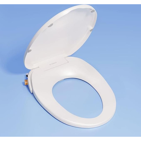 TUSHY Bamboo Wave Bidet | Non-Electric Oblong Toilet Seat with DuoFlow for Full Front to Back Cleaning (Self-Cleaning Nozzles, Ensure Fresh, Hygienic Cleaning)