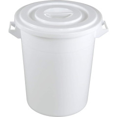 TOLEGANO 100 L Food-Safe Bucket with Lid, White Water Barrel, Universal Water Barrel, Feeding Bin, Feed Bucket with Lid, Plastic Bucket, Plastic Barrel, Horse Hobbock Storage Bucket