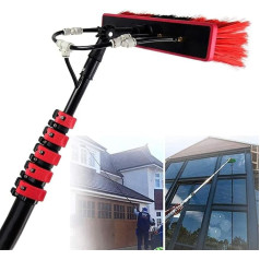 PiurUf Wassergespeistes Stangenset Für Private Und Gewerbliche Fensterreinigungssets, Glas- Und Solarpanel-Reinigungsbürste Und -Stange, Werkzeuglösung Für Waschgeräte/7.2M