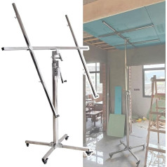 Drywall Lift - 75kg Capacity, Adjustable Telescopic Arm for Easy Sheet Metal Mounting, Hand Operated for Construction and Renovation