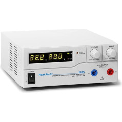 PeakTech High-Power/High Power Laboratory Power Supply DC 1 – 32 V/with Analogue Remote Control, 1 Piece, P – AMMETER 1535