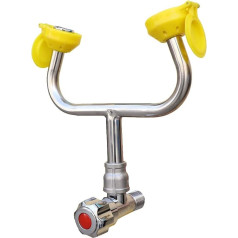 ZGYOZMNG Einfache Augenspülstation, Notfall-Augenspüleinheit mit Doppeldüse, Wasserhahn mit Staubschutz montiert, einfache Installation, für die Laborindustrie