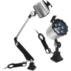 DAISHUJIE Drehmaschine Arbeitslicht CNC-Maschinenlampe, Werkstatt-Drehmaschinenleuchte, Industrielampe, Langer Arm, Fester Sockel, 9 W, 110–220 V(9W Short arm)