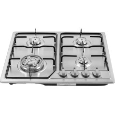 Integrierter Gasherd mit 4 Brennern, Kochplatte aus Erdgas, 58 x 50 cm