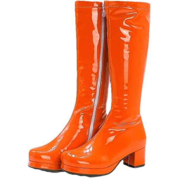Women's Mid Calf Rain Boots Knee High Boots Round Toe Heel PU Rain Shoes Outdoor Garden Work