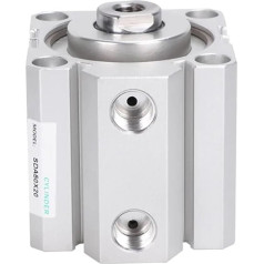 XHFTFNLTI Luftzylinder SDA-Serie, pneumatisch, kompakt, 20 mm Bohrung auf 5, 10, 15, 20, 25, 30, 35, 40, 45, 50 mm Hub (Hub 15 mm)
