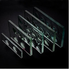 XINGXIUU 5 mm Dicke, kreisförmiger konkaver Hohlraum, biologischer Objektträger, optisches Glas, mehrere Vertiefungen optional(3x4 Wells)