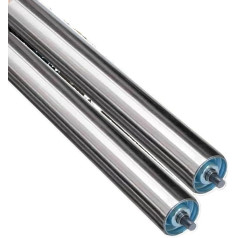 Ersatzrollen für kommerzielle Förderbänder, 2 Stück, Edelstahl, 2,5 cm - 6,1 cm Durchmesser, leichte Zufuhrrollen, ideal für Fördersysteme, Länge 800 mm