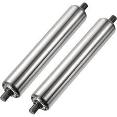 Mehrzweck-Industrie-Rollenbahn, 50 mm Durchmesser, Edelstahl, Ersatzrollen für Bootsanhänger, Rasenmäher und Förderbänder, Länge 350 mm