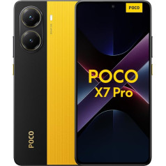 Xiaomi Poco X7 Pro Smartphone, 12 + 512 GB, Yellow, 50 MP Main Camera with OIS, 6000 mAh (Typ.) Battery with 90 W HyperCharge, IP68, AI Functions