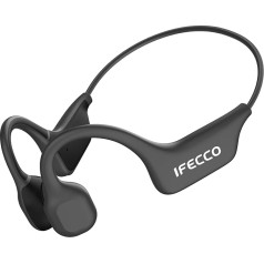 IFECCO Bone Sound Headphones Bluetooth 5.3, Open-Ear Headphones Sport with Microphone, Wireless Bone Sound Headset, IPX5 Waterproof Headphones for Runners Bicycle Cycling
