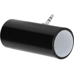 Jectse 3.5mm Jack Stereo Speaker - Portable Wireless Plug-in Music Player for Mobile Phones and Tablets (Black)