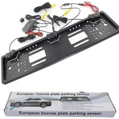 AntDau71 - Car License Plate Holder with Rear View Camera HD LED and Parking Sensors Night Vision Rear View Camera for European Vehicles cw237