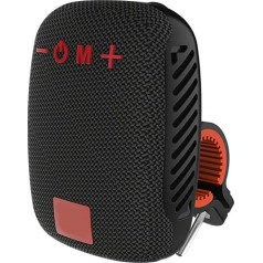 Culnflun Bluetooth Speaker, Portable Bicycle Plug in Radio Bluetooth Speaker, with Memory Card Holder, Mini Wireless Music Box, TWS Dual Pair Pairing Soundbox for Bicycle Hiking (Black)
