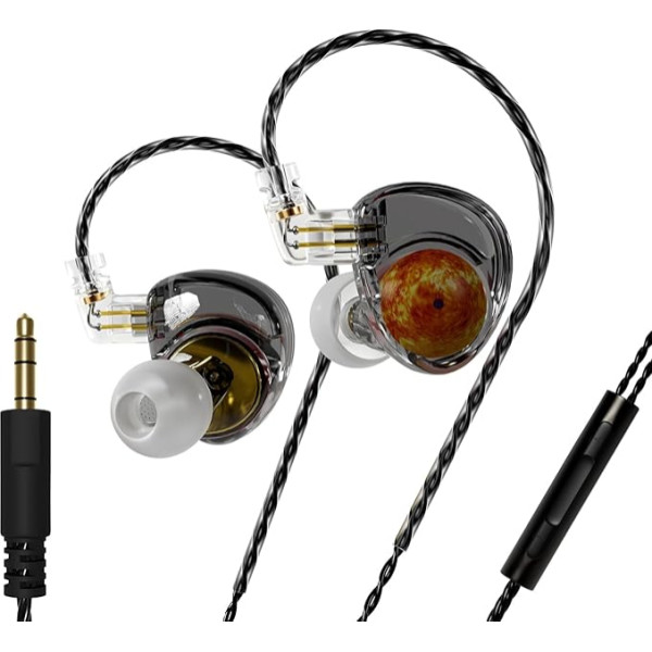 ND Planet IEM Headphones:12mm Dual Magnetic Driver,HiFi Gaming Earbuds with Detachable 2 Pin Cable, Noise Isolating In-Ear Monitors for Musicians, Audiophiles, Singers, DJ